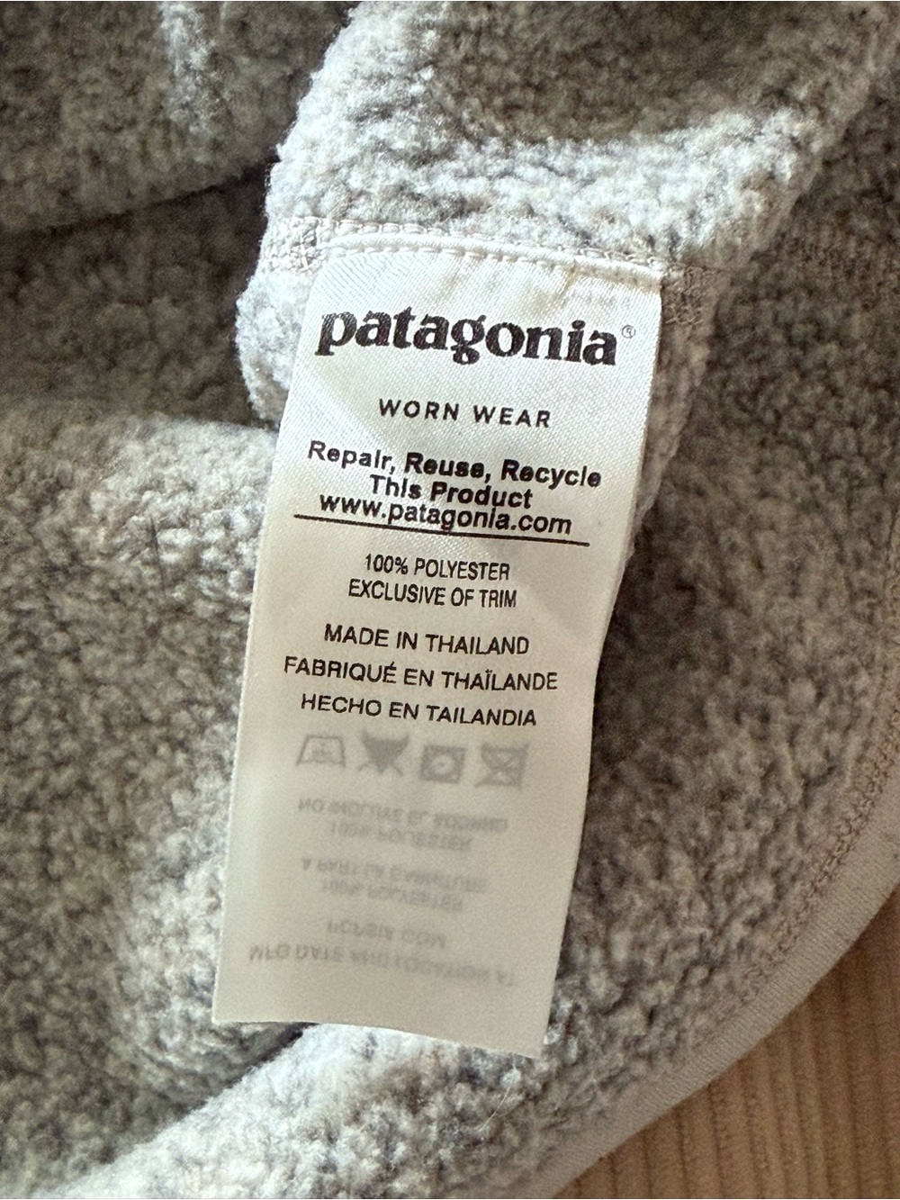 Patagonia Women’s Better Sweater 1/4 Zip Fleece Pullover Birch White Medium - Picture 11 of 14